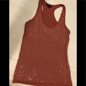 Sequin tank - rust color.